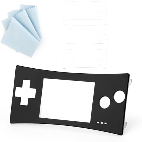 Faceplate for Gameboy Micro GBM Controller Front Faceplate Cover Replacement for Game boy Micro Black