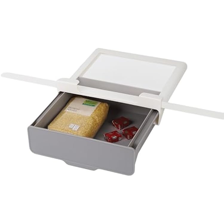 Joseph Joseph CupboardStore Under Shelf Drawer Kitchen Cabinet Storage Organizer, Space Saving, GrayWhite