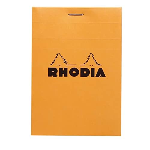 Rhodia Classic Orange Notepad 3.3 X 4.75 Grid FBA_12200C