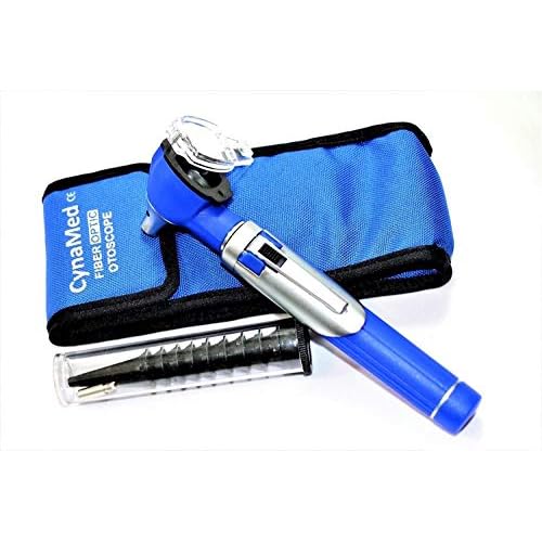 Premium Student Home Use Led Bright Light Ent Diagnostic Otoscope Pocket Size Blue 1 Extra Replacement Bulb Cynamed