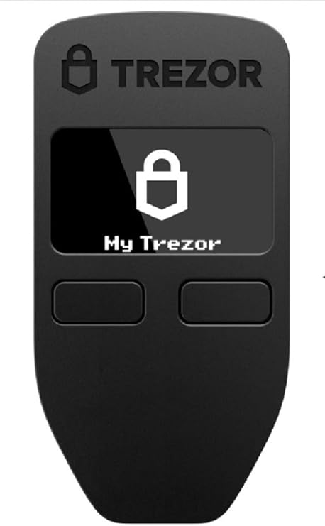 Trezor One - Digital Bitcoin Hardware Wallet and Password Manager - Cold Storage for Cryptocurrency - Ultimate Security and Protection - Supports Multiple Coins including Ethereum and ERC-20 - Black