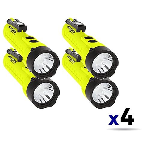 Nightstick XPP-5422GMX X-Series Intrinsically Safe Dual-Light Flashlight with Dual Magnets GreenBlack 4 Pack