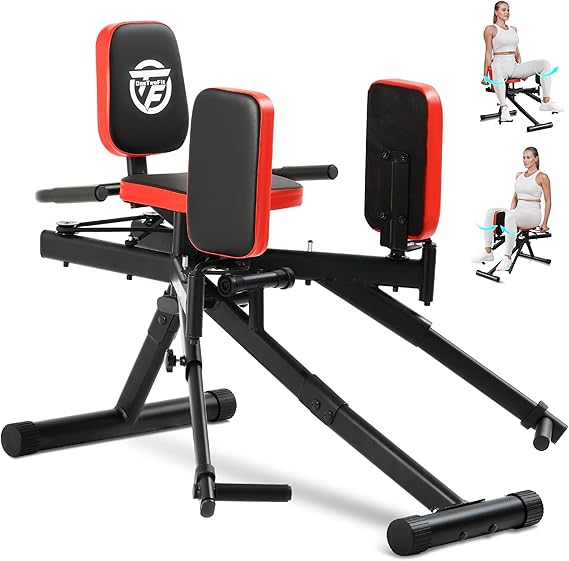 2 in 1 Hip Abductor/Adductor Machine At-Home Thigh & Glute Trainer with 3 Resistance Levels. for Women & Men, Post-Injury Rehab, Postpartum Recovery, or Daily Inner/Outer Thigh Workout