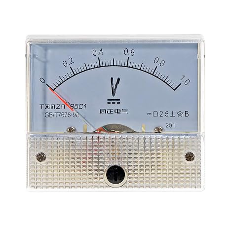 DC 0-1V Voltmeter Analog Panel 85C1-V Gauge Meter 2.5 Accuracy for Auto Circuit Measurement Tester (DC 1V)