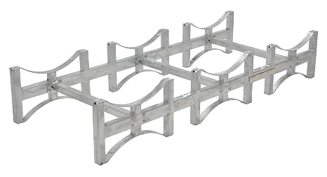 Vestil DRUM-RACK-3-G Galvanized Steel Stackable Drum Rack 3 Drum 55 Gallon 2400 Lb. Capacity Gray